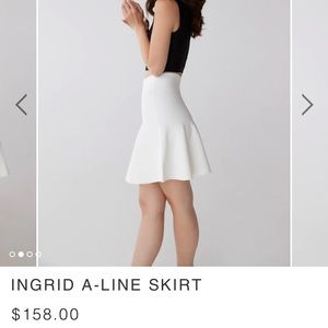 BCBG A-Line Ingrid White Skirt XS